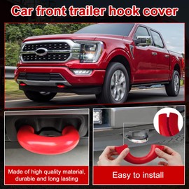 Front Tow Hooks Covers Compatible with 2004-2024 Ford F150, Bronco Base/Big Bend/Outer Banks 2021-2024, 2017-2021 Toyota Tundra