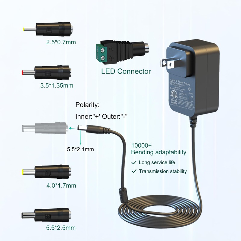HY1C dc 15v Charger Power Adapter Compatible DC15V 0.1A 0.5A