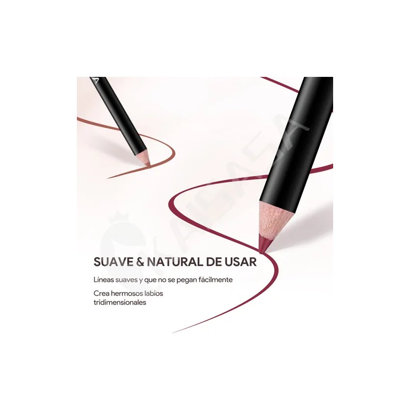 Kaisasa Lapiz Delineador Labios Impermeable Kit 12pcs