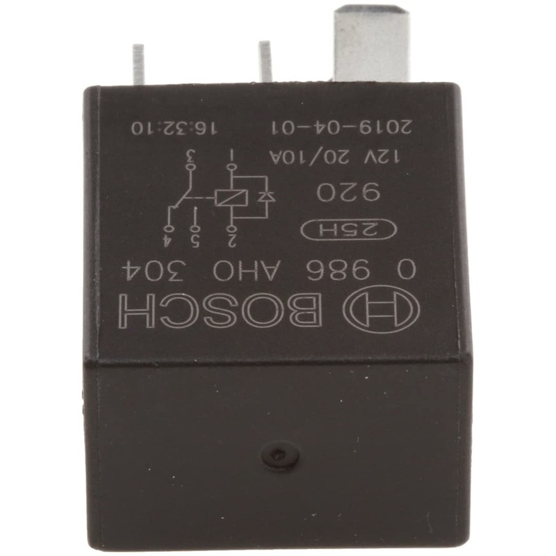 Bosch Automotive 0986AH0304 Micro Relay 12V 20A 5 Terminals IP5K4