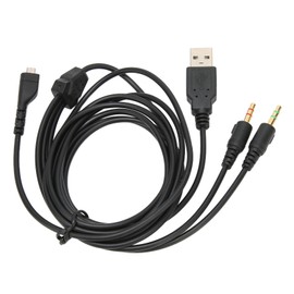 Headphone Audio Cable USB and 3.5mm Audio Jack Audio Cord with Lighting for SteelSeries Arctis