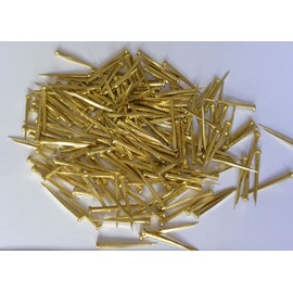 Solid Brass Nails Tacks for Shoes Boots Leather Heels Soles Repairs Replace 2 oz (Bulldog Clinching Nails 6/8")