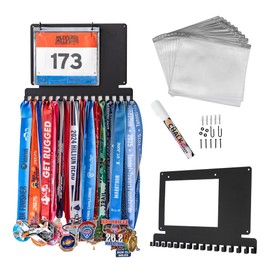 Medal Hanger Display,Medal Holder for Wall,Marathon Medal Display,Display for Martial Arts,Swimming,Gymnastics,Awards,Running Medal Hanger,Sports Medals holder, Race Medal Holder,Bib Holder Display