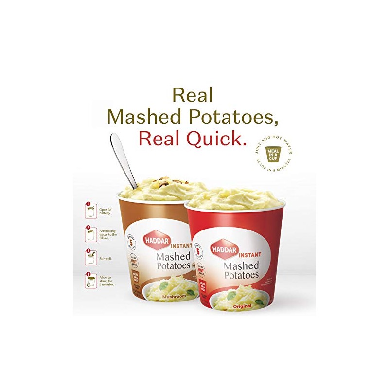 Haddar Gluten Free Original Instant Mashed Potatoes 1.94oz (12 Pack),