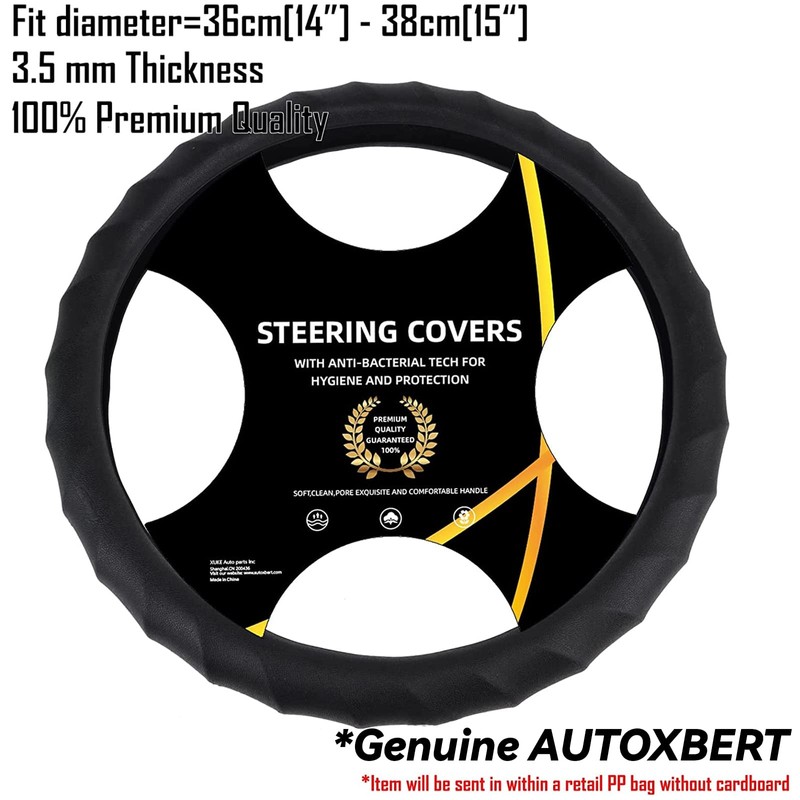 AUTOXBERT Silicone Car Steering Wheel Cover Universal Grip Steering Protective