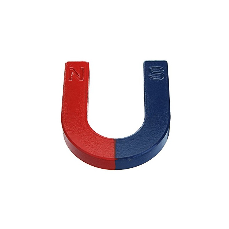 EsportsMJJ U Shaped Horseshoe Magnet Red Blue Painted Pole Physics