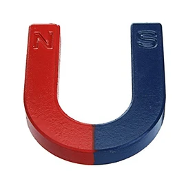EsportsMJJ U Shaped Horseshoe Magnet Red Blue Painted Pole Physics Experiment Gauge 60 mm