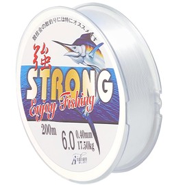 200 M Fish Line,0.4mm Fishing Wire,6.0 Spool Nylon Thread Clear Fishing Wire,Strong Clear String for Hanging decorations.(6.0Typ-0.4mm/200M)