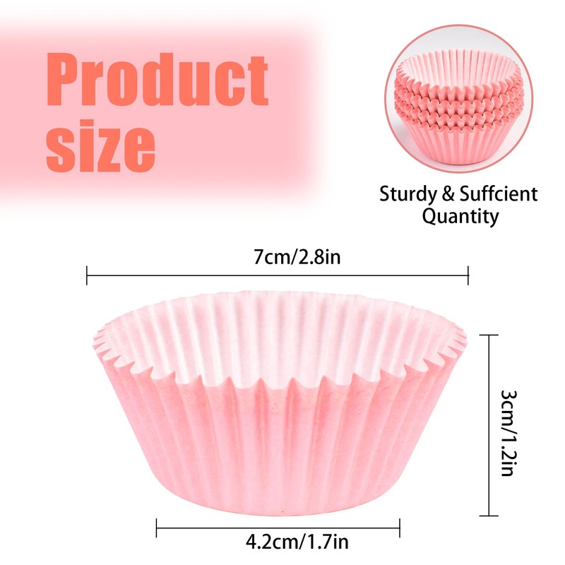 Cupcake Liners for Baking, 100PCS Muffin Liners, Standard Baking Cups,