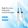 100 Pack Plastic Tube Lab Dispensing Tools, 3ml Syringes with