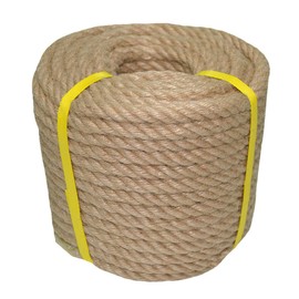Natural Jute Rope Thick Hemp Rope (1/2 in x 50 ft) Strong Jute Twine for Crafts Gardening Hammock Home Decorating