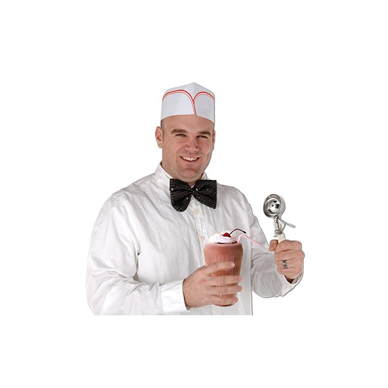 Beistle 12 Piece Paper Soda Jerk Hats For 50's Theme