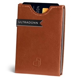 W4LLET Credit Card / Wallet / Slim Wallet, Cognac, Minimalist
