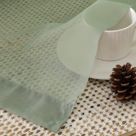 OVZME - 2 cortinas transparentes de color verde salvia, 42"W x 108"L (Cada una), para sala de estar, recámara, comedor y cuarto de bebé