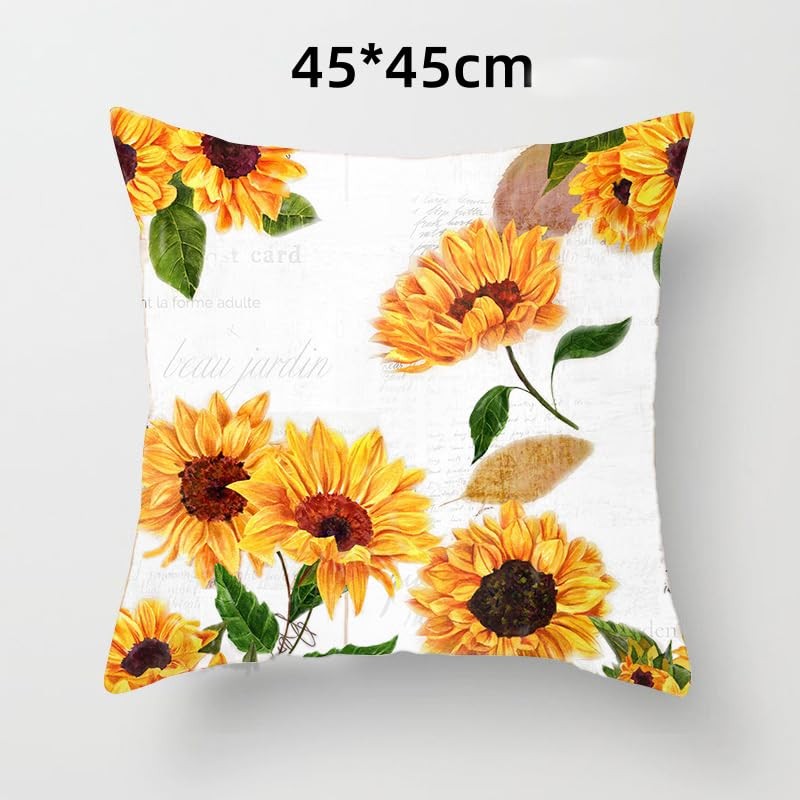 Decorative Throw Pillow Cover Flower Floral Pattern Bohemian Style Design