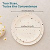 Nook Theory 4 Pack Reusable Bamboo Plates - Non-Toxic Plate,