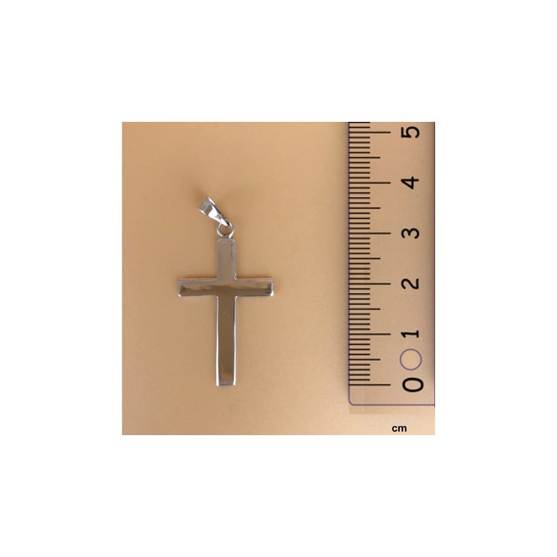 TClaudia, Cruz de Plata 925 Gruesa, collares para mujer y