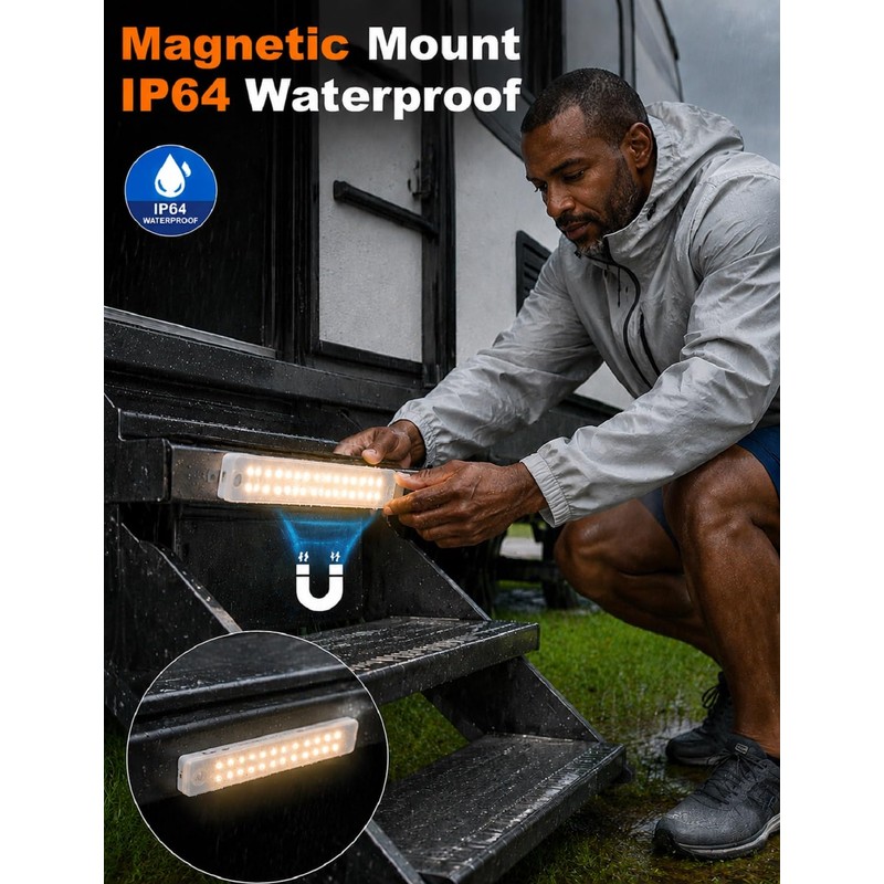 ALDST RV Step Lights 24 LED Rechargeable Motion Sensor 3