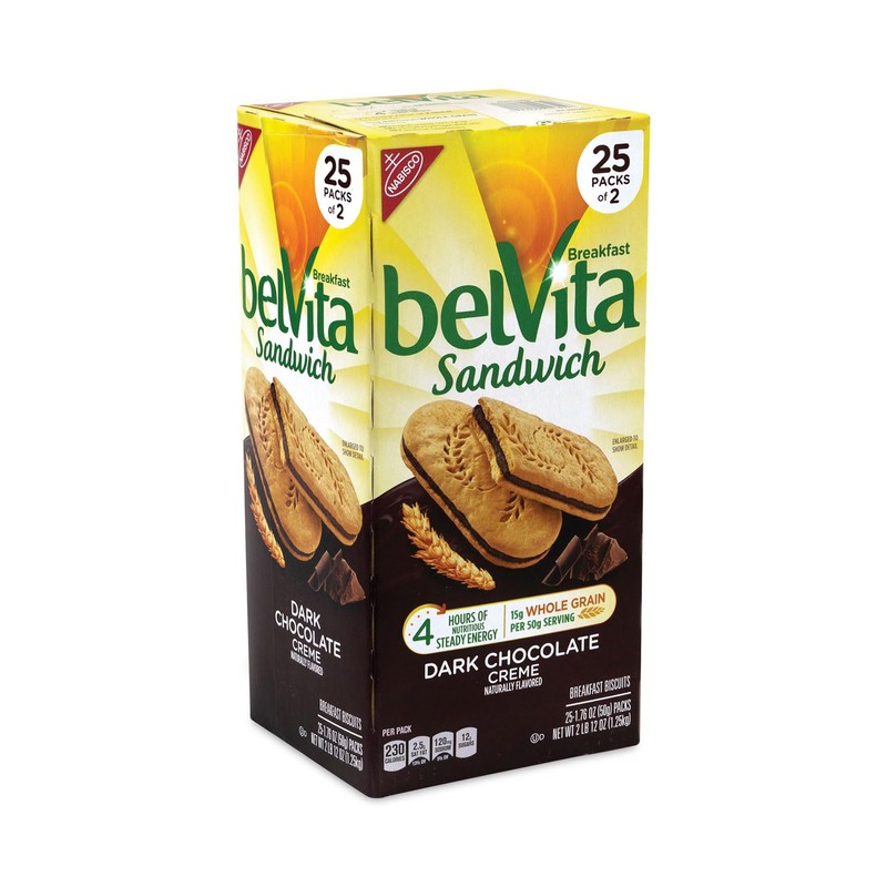 Belvita Breakfast Biscuits, Chocolate, 25 Count, 44 Ounce