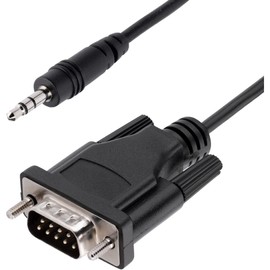 StarTech.com 3ft (1m) DB9 to 3.5mm Serial Cable for Serial Device Configuration, RS232 DB9 Male to 3.5mm Cable for Calibrating Projectors, Digital Signage, TVs via Audio Jack (9M351M-RS232-CABLE)