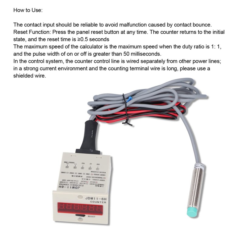 Digital Electronic Counter Metal Object Clock Induction Panel Reset JDM11-6H