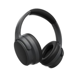 FLAMING SKOUL N50C - Adaptive Noise Cancelling with Smart Ambient Wireless Over Ear Headphones, Bluetooth, Up to 95H Battery Life, Speed Charge, Foldable Design, Wireless Charging (Dark Gray - Skull)