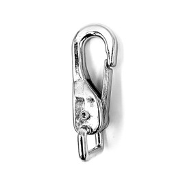 JA Horse High-Quality Manufacture Bridle Hook Reins Snaps Snap Hook Snaffle Carabiner Snaffle Carabiner Horse Die-Cast Nickel-Plated Brass (Pack of 2, Nickel-Plated Silver)