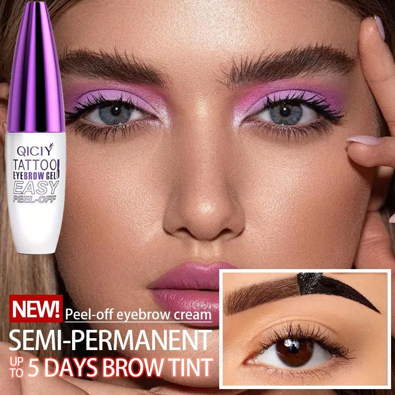 Semi-Permanent Eyebrow Tattoo Gel Paste with Easy Peel-Off Formula for