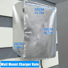 LOTHID Wallbox Weather Protection Roof for Electric Car Charging Station, Outdoor Waterproof Dustproof Rainproof Charging Cradle Cover (Wall Mounted: 40 x 32 x 20 cm)