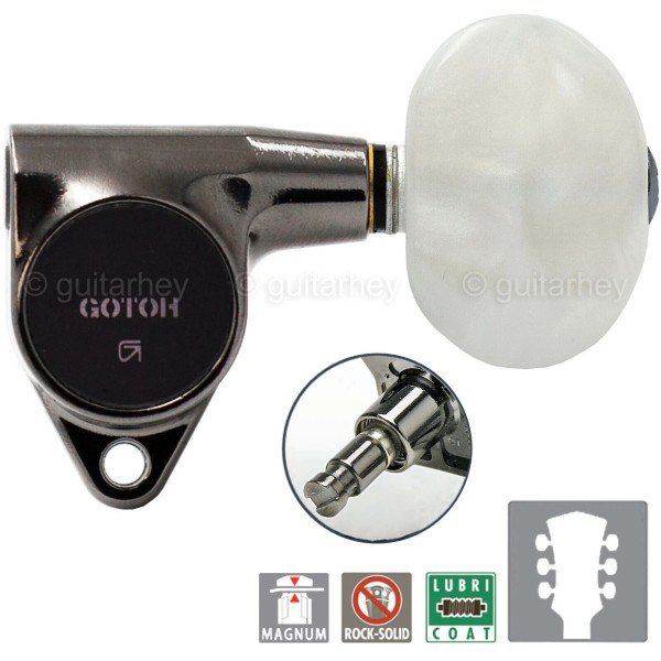 GOTOH NEW Gotoh SG301-P1 MG Locking Tuners LARGE Pearloid Buttons