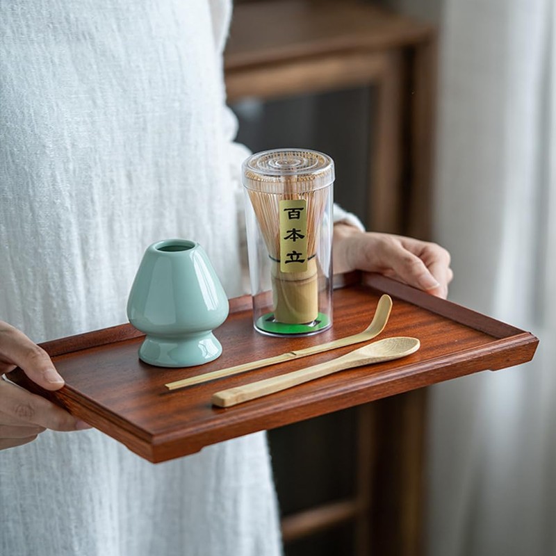 Mumoo Bear 4-Piece Handcrafted Bamboo Japanese Matcha Whisk Set -