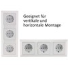 Milos 3-Way Socket Flush-Mounted White 3x Sockets with Increased Touch