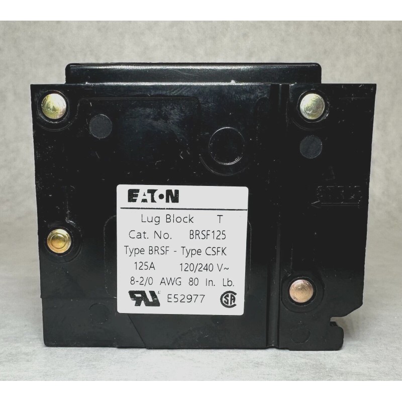 Eaton NEW EATON BRSF125 Sub Feed Lug Block, Type BR,