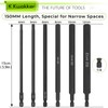 K Kwokker 150mm Hex Head Allen Wrench Drill Bits, 6PCS