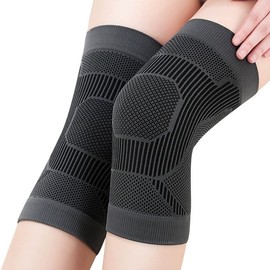 Autumn/Winter Graphene Anti-slip Knee Pad Cover for Cartilage Protection - Warm Support for Elderly and Cold Joints Leg Size 1 (suitable for 66.6-84 kg) / Gray 10ea