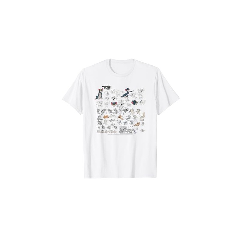 Tom And Jerry Cartoon Dep T-Shirt, White