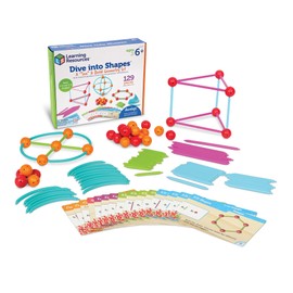 Learning Resources Dive into Shapes! A Sea and Build Geometry Set - Math Manipulatives, 3d Classroom Must Haves, STEM Games, Fine Motor Skills, Science Experiments for Kids, Building Supplies