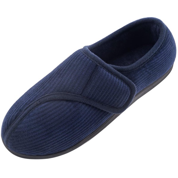 Git-up Diabetic Slippers Shoes for Men Arthritis Edema Adjustable Closure