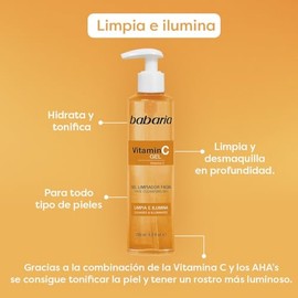 Babaria Gel Limpiador Facial con Vitamina C y AHA 200 ml