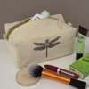 'Abstract Dragonfly' Canvas Wash Bag/Makeup Case (CS00037489)