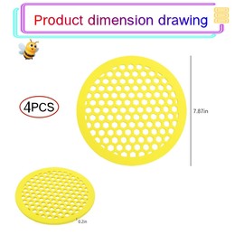 4Pcs Round Bee Feeder, Floating Butterfly Bee Watering Station, Outside Foam Bee Feeder，Outdoor Garden Bee Bath for Feeding and Decor