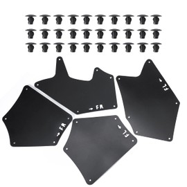 Splash Guards for Fender Liner Shields with Clips Retaining Retainer for Toyota Tundra Sequoia 2007-2020 Replaces 53737-0C030 53736-0C030 53739-0C020, Mud Flaps Mudflaps Mudguards