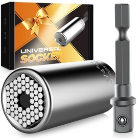 Gifts for Christmas Stocking Stuffers for Men, Kusonkey Super Universal Socket Tools Gifts Stocking Stuffers for Men,Professional 7mm-19mm Tool Sets with Power Drill Adapter,Cool Gadgets for Boyfriend