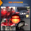Nilight Motorcycle Tail Lights LED Brake Running Light with License