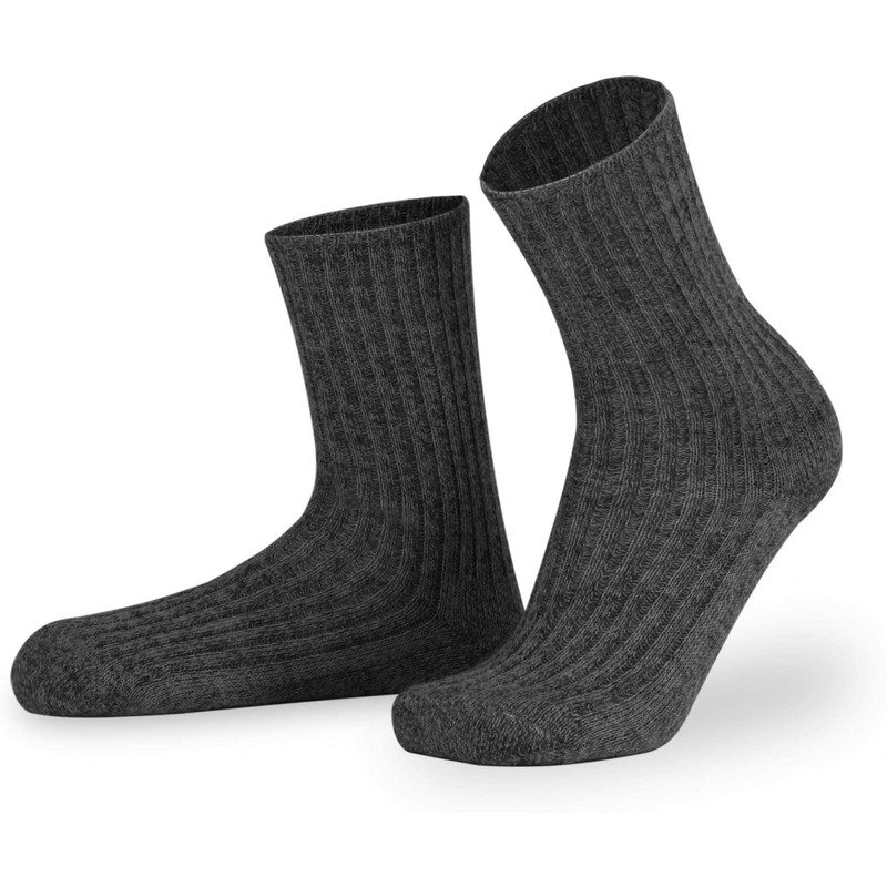 Normani 6 Pairs Norwegian Socks with Wool Charcoal Grey Winter