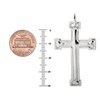 Ritastephens Men's Sterling Silver Large Cross Charm Necklace 24 Inches