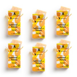 Extraherbos Pack 6 de Jabones Artesanales de Avena y Miel | 100% Natural, exfoliante | Ideal para pieles mixtas, pieles sensibles, es calmante de irritaciones y suaviza la piel, para rostro y cuerpo,100g