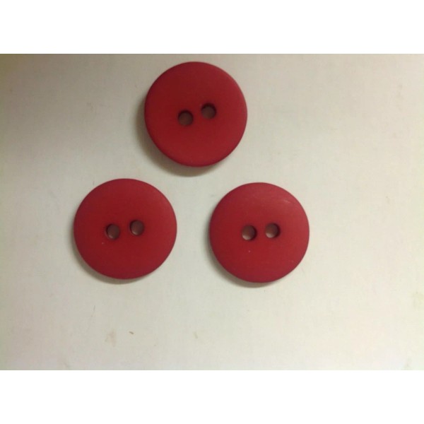 J's Button Hole NEW 25PC BAG 5/8 INCH ATOM RED