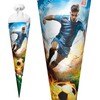 ROTH Motiv-Schultüte, Soccer, 70 cm, rund, Rot(h)-Spitze, Filzverschluss
