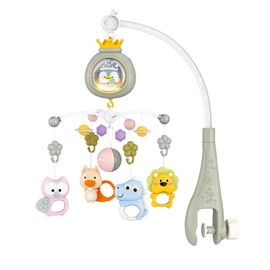 Bed Merry Baby Crib Toys 0-1 Years, 360 Rotation, Music Volume Adjustable, Easy Sleep, For Baby, Bed Mary, Hanging Bed Merry, Educational Bedding, Easy Sleep, Baby Shower, Birthday Gift, Gift (Gray